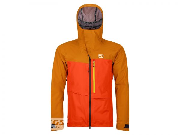 Ortovox 3L Ravine Shell Jacket Men, hot orange