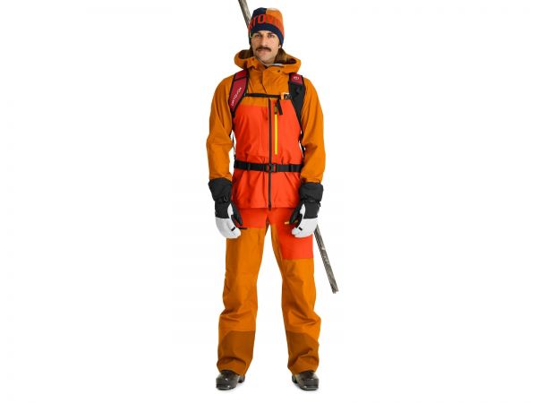 Ortovox 3L Ravine Shell Jacket Men, hot orange