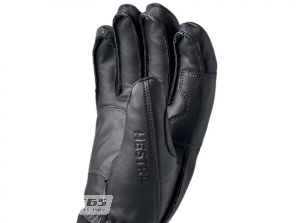 Hestra skiglove Leather Fall Line 5 finger, black/black