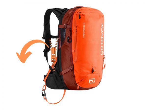 Ortovox Avabag LiTRIC FREERIDE 28 Airbag backpack, desert orange