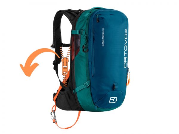 Ortovox Avabag LiTRIC FREERIDE 28 Airbag backpack, petrol blue