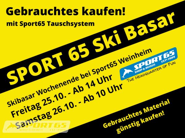 Skibasar Wochenende 2024 bei Sport65 Weinheim
