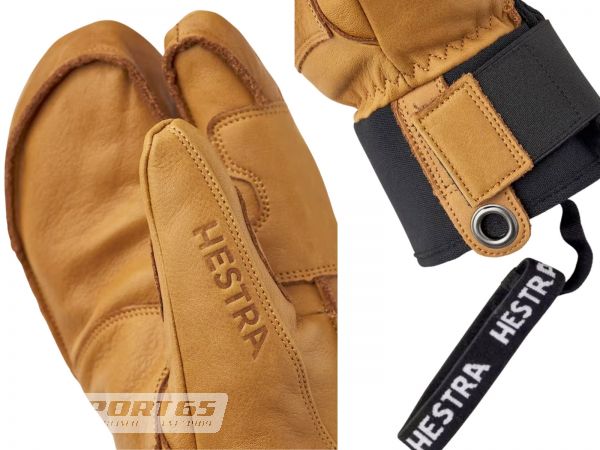 Hestra Skihandschuh Leather Fall Line 3 Finger, cork/cork