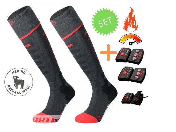 Lenz set of Heat Socks 5.1 Toe Cap Set & rcB 1800 Lithium Akku Pack