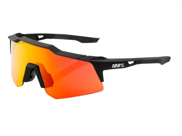 100% SPEEDCRAFT SL Bikebrille, Soft Tact Black, Hiper Red multilayer