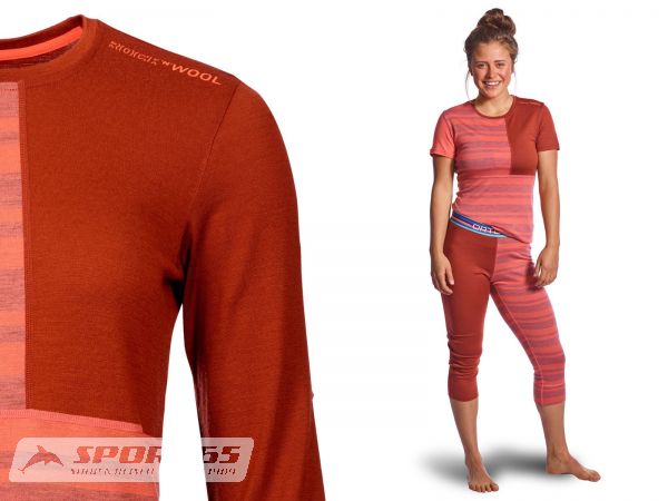 Ortovox 185 ROCK´N´WOOL Longsleeve Shirt, Women, coral