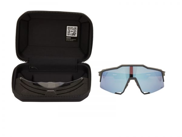 100% SPEEDCRAFT SL Bikebrille, Matte white, Hiper silver mirror