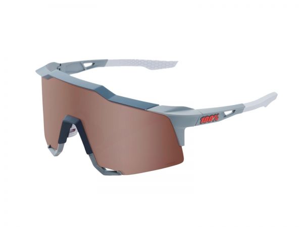 100% SPEEDCRAFT Bikebrille, Soft Tact Black, Hiper Crimson silver mirror
