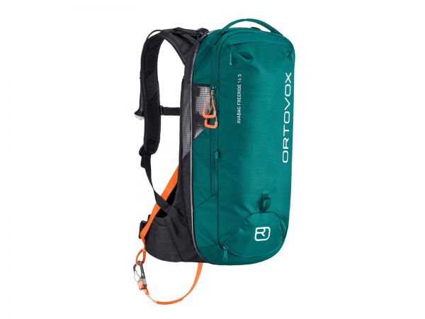 Ortovox Avabag LiTRIC FREERIDE 16S Airbag backpack, pacific green