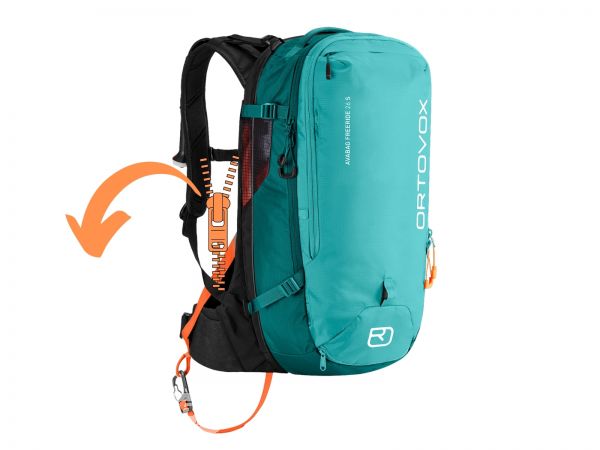 Ortovox Avabag LiTRIC FREERIDE 26S Airbag backpack, ice waterfall