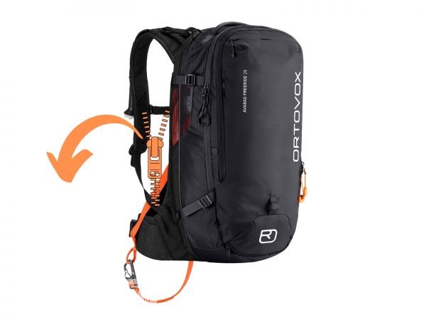 Ortovox Avabag LiTRIC FREERIDE 28 Airbag backpack, black raven