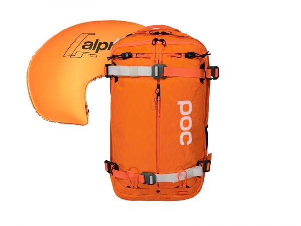 POC Dimension Avalanche Backpack & Alpride E2 airbag system, flourescent orange