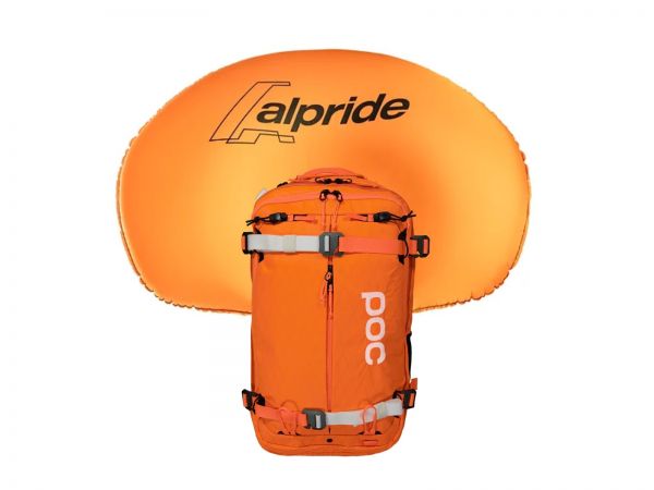 POC Dimension Avalanche Backpack & Alpride E2 Airbagsystem, flourescent orange