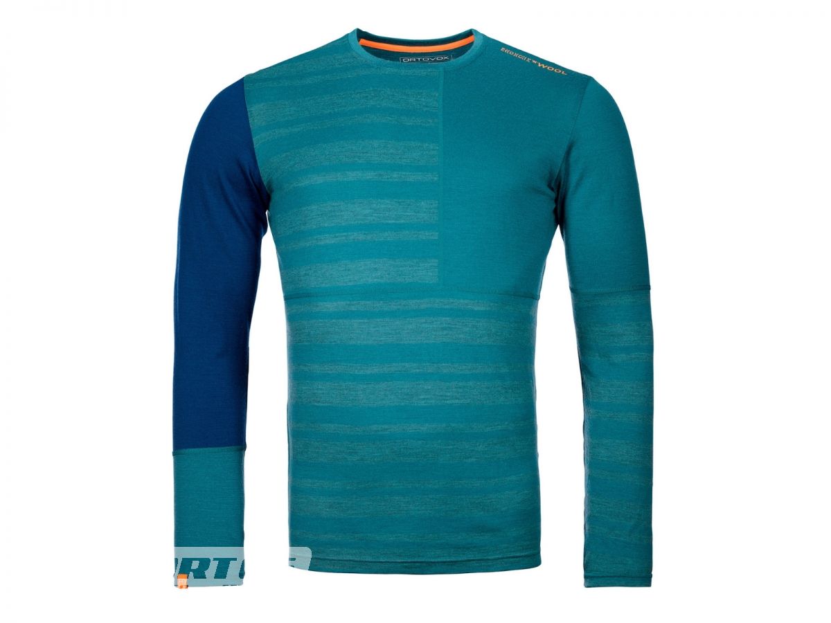 Ortovox 185 ROCK´N´WOOL Longsleeve Shirt, Men, pacific green - Sport65 -  Shop & Reisen
