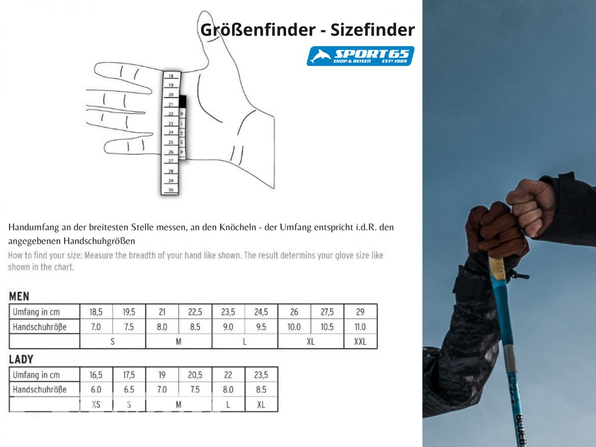 Reisen AW Ski 5 print Ziener AS & - Shop glove, Laval Sport65 Finger black-grey/mountain Junior -